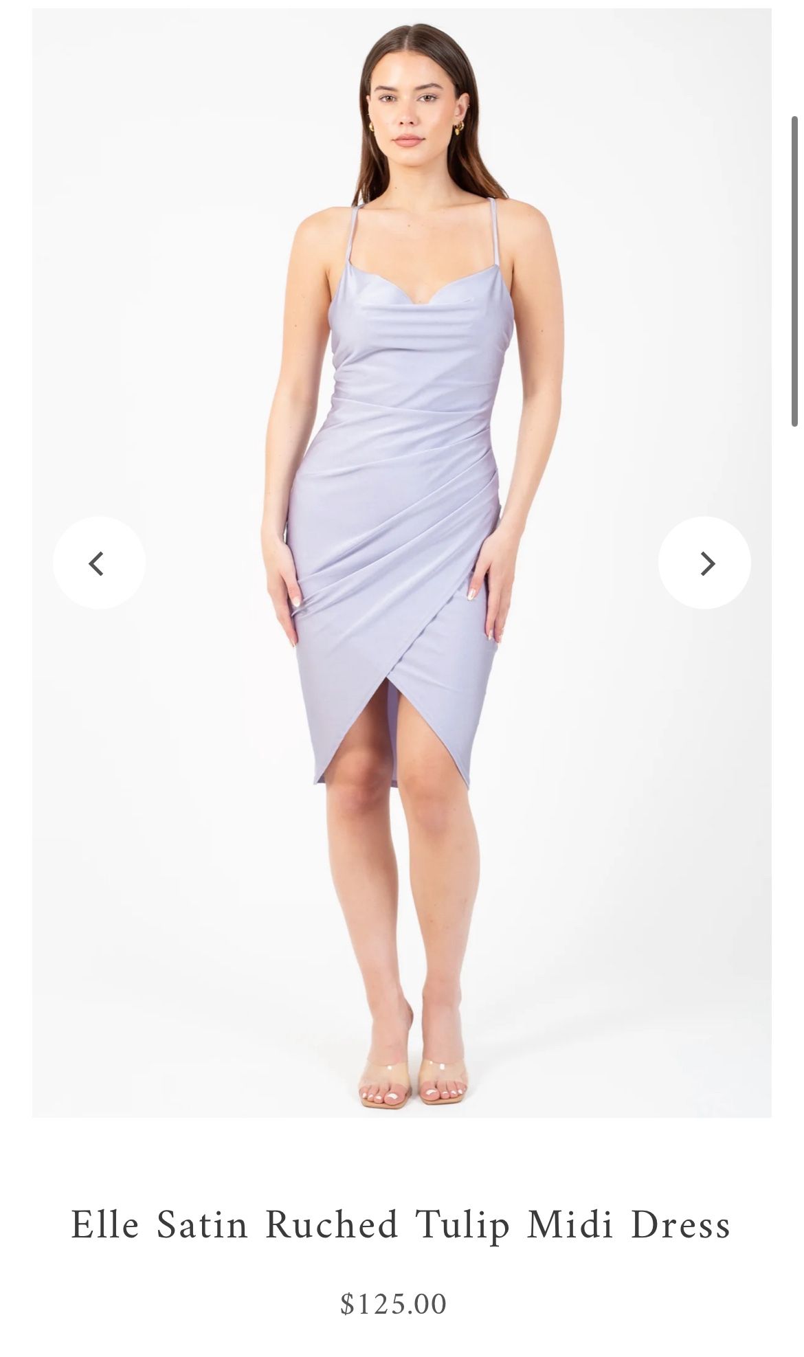 Lilac / lavender Cowl Neck Dress