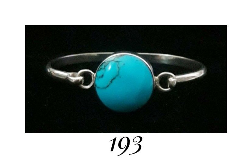 7.75-8" x 22mm Handcrafted Solid Sterling Silver Turquoise Cuff Bracelet, Taxco, Mexico