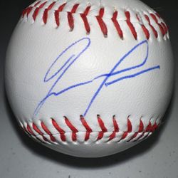 RONALD ACUNA JR. SIGNED ATLANTA BRAVES AUTOGRAPHED BASEBALL W/COA - 802