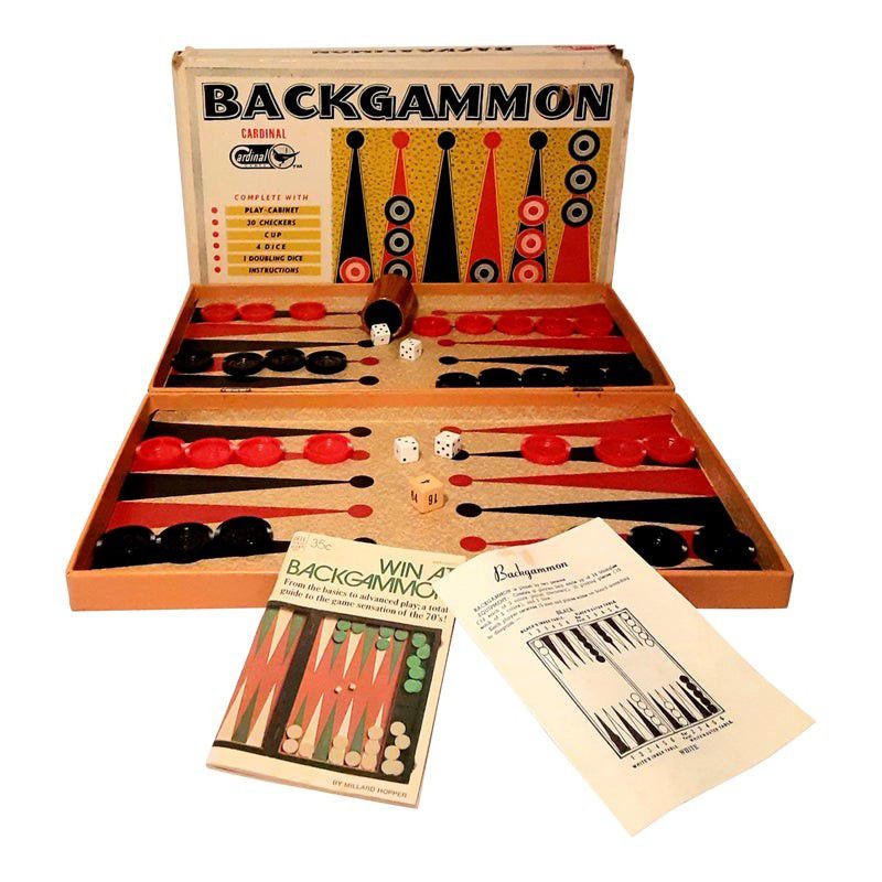 Vintage Backgammon Checker Game Set