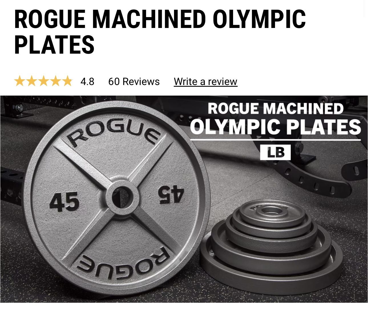 Rogue Gym Equipment and weight set