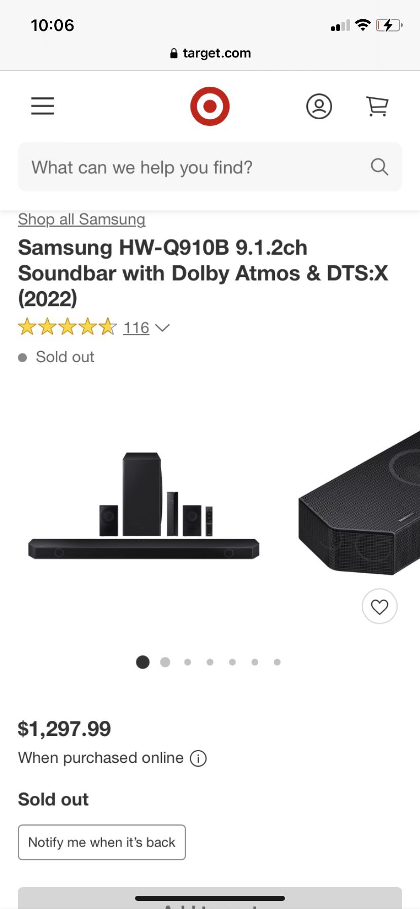 Samsung HW-Q910B Soundbar W/ Dolby Atmos Surround Sound System