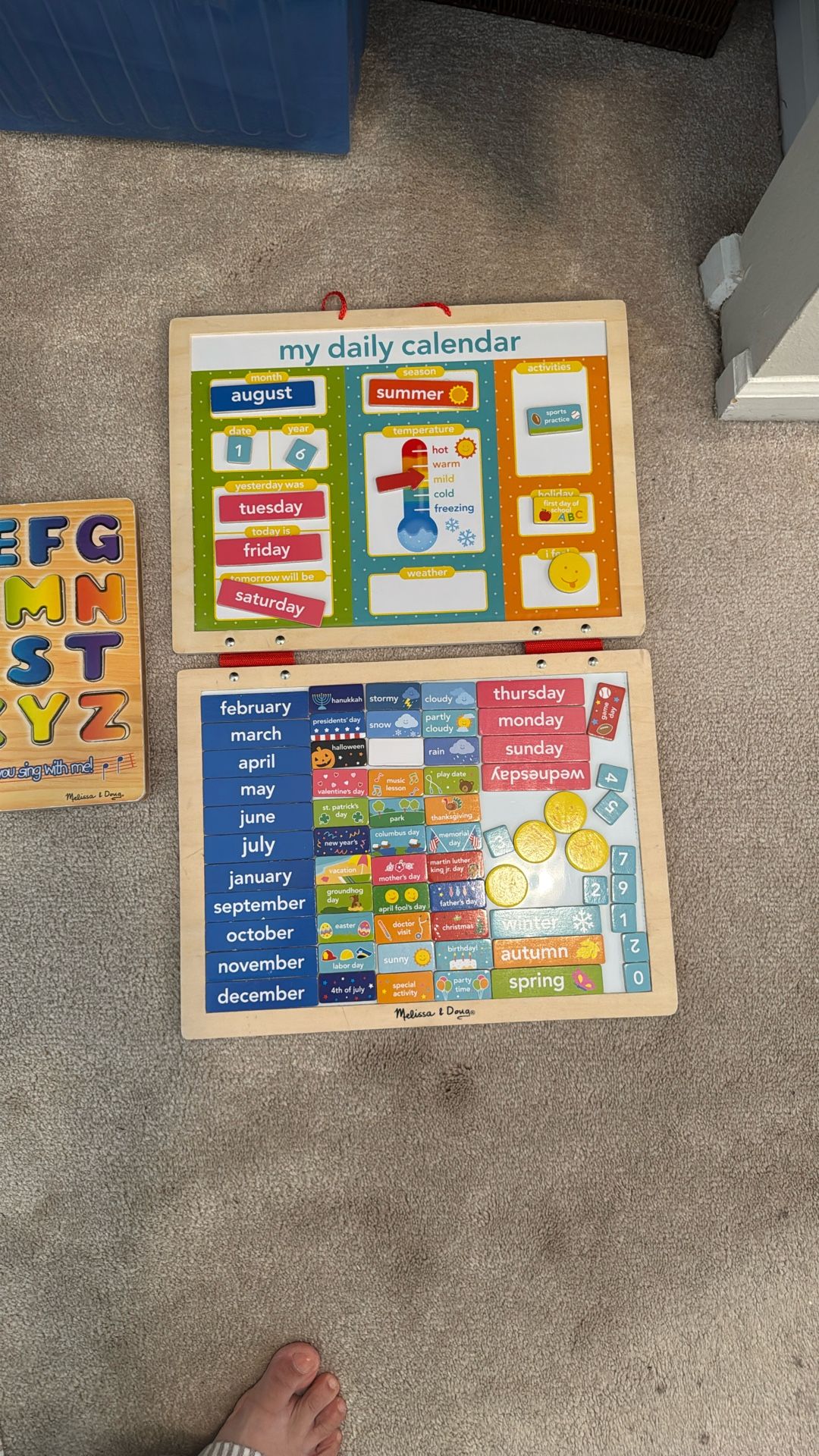 Magnetic Calendar And Puzzle