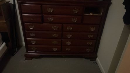 Brown wooden dresser