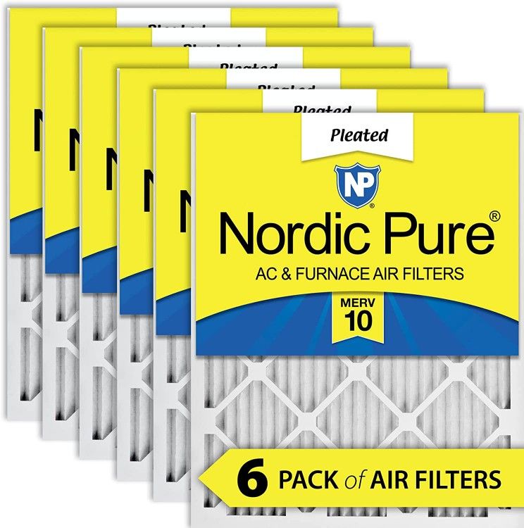 Nordic Pure 18x20x1 MERV 10 Pleated AC Furnace Air Filters 6 Pack

