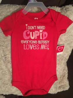 Baby valentine onesie