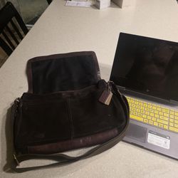 Authentic Coach Harrison Suede Messenger Bag - Style 70528