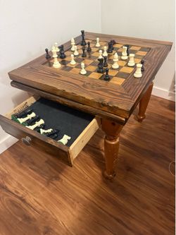Custom 1 of a kind chess table and pieces