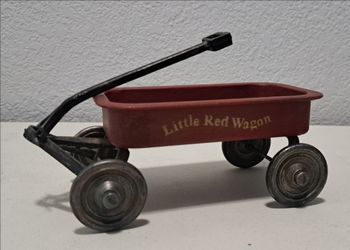 Little Red Wagon Mini Toy Collectible Decor Vintage