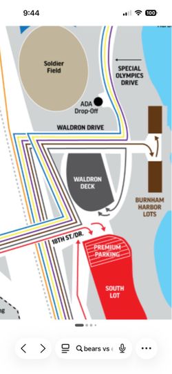 BEARS VS EAGLES PARKING PASS FOR SOUTH LOT