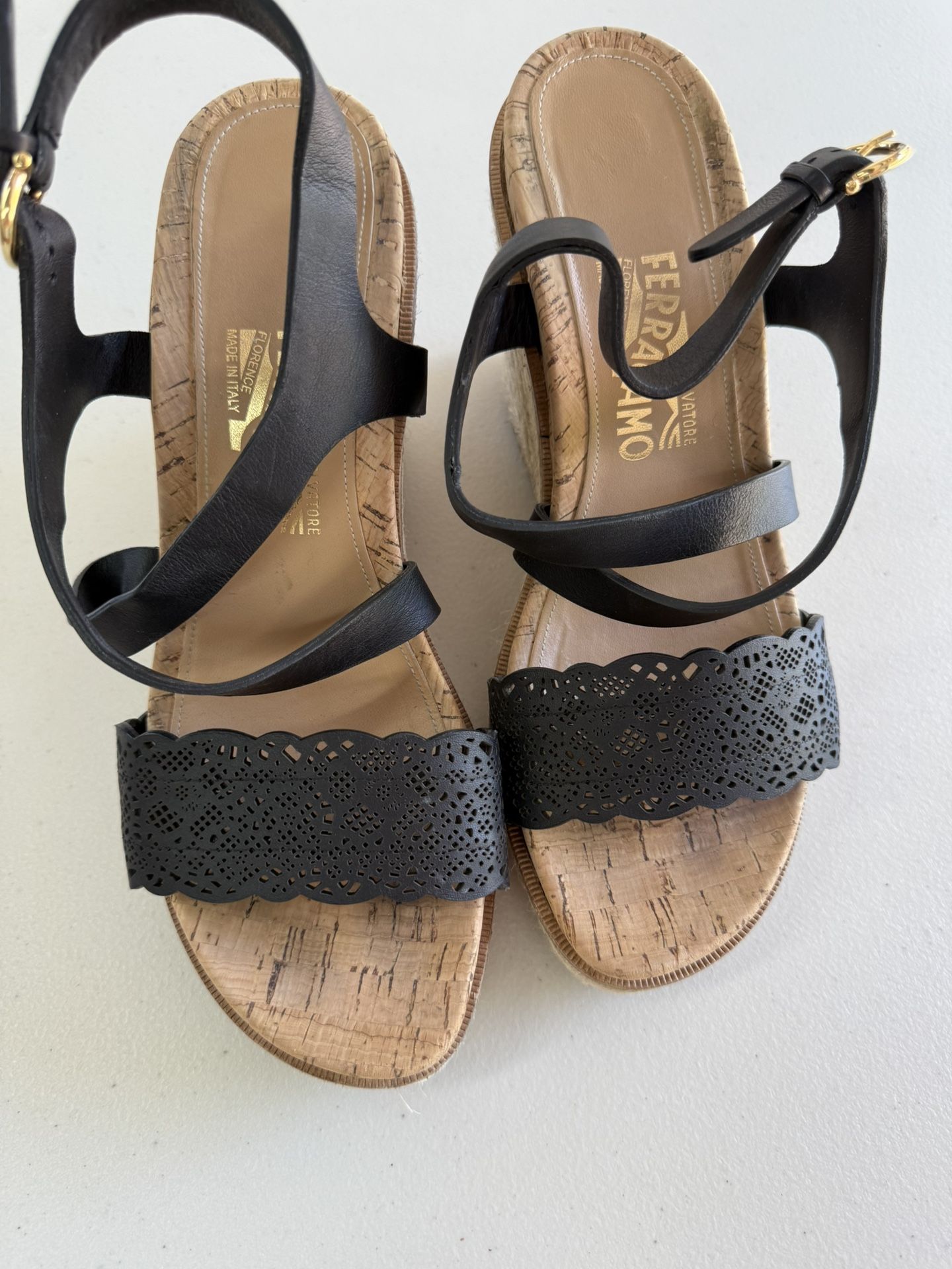 Ferragamo Black Sandals