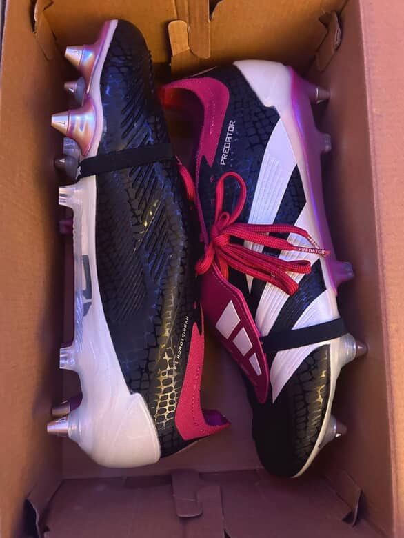 Adidas Predator Elite IN Core Black/White/Red Size 9.5