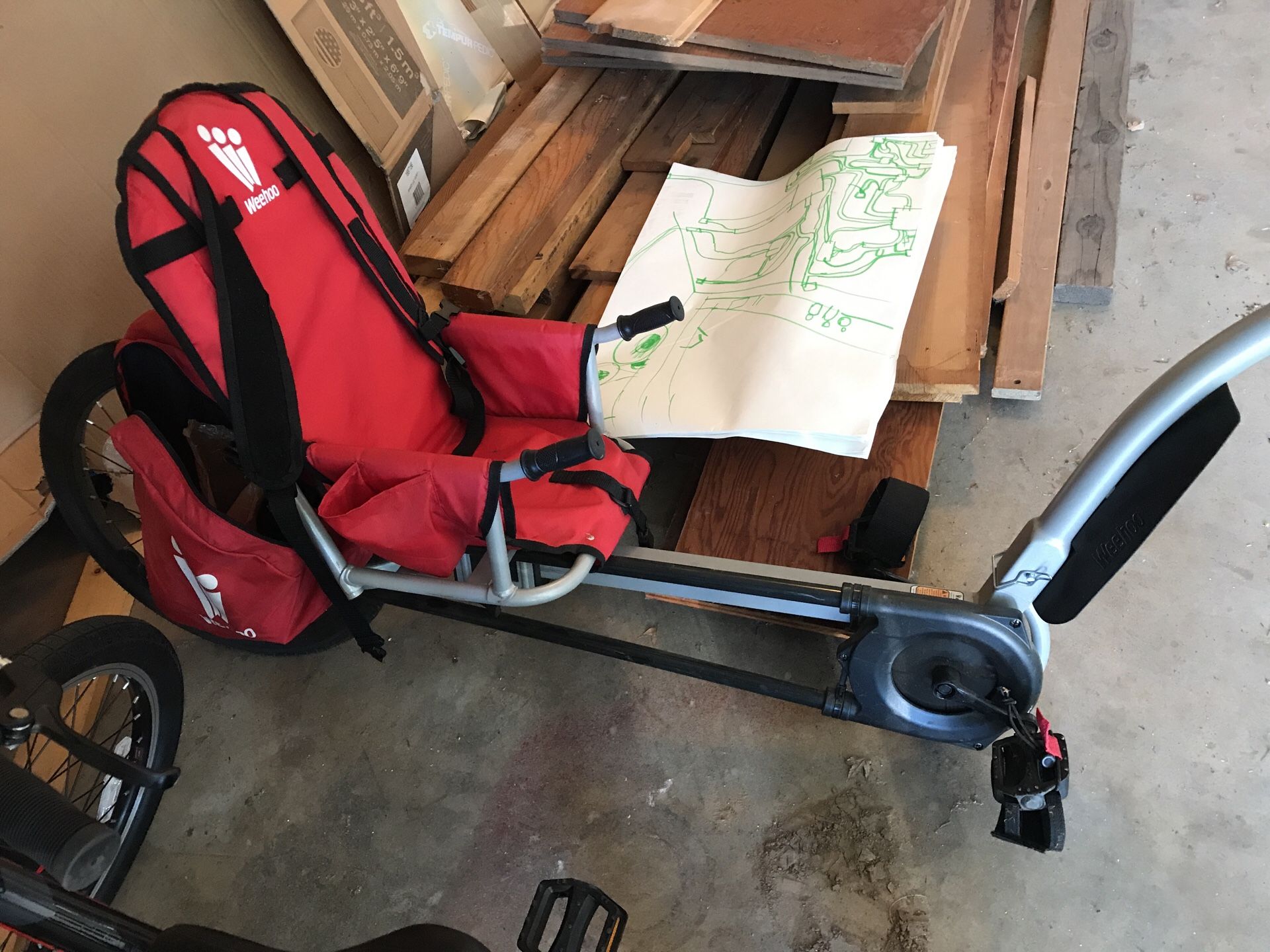 Weehoo Turbo bike trailer, used 10 times like new