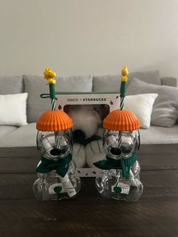 Starbucks x Snoopy Glass Cup (2) and Plush (2)