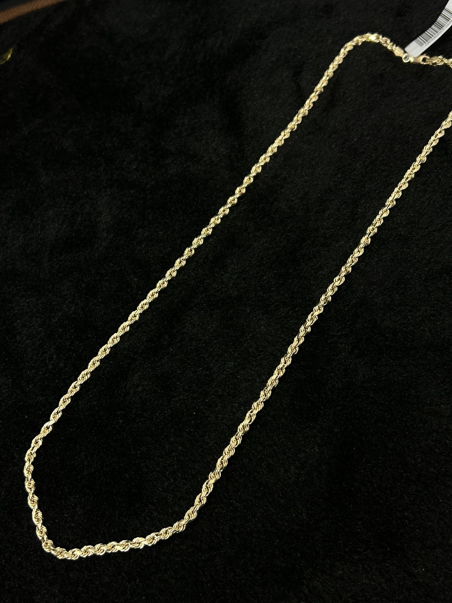 10Kt Gold Rope Chain 22”