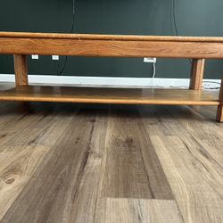 Solid Wood Coffee Table w Shelf – Great Project Piece