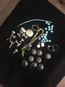 Assorted beads and pin items