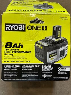 Ryobi one+ 18V 8ah Battery NEW