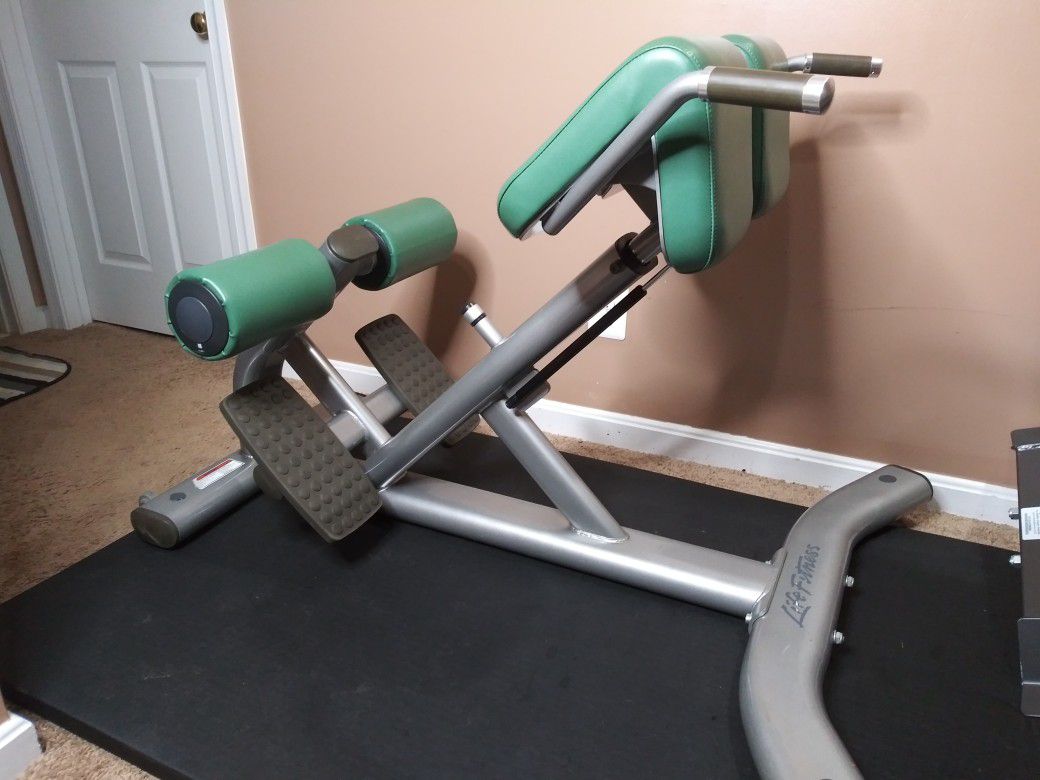 Commercial Grade Life Fitness Hyper Extension Bench.