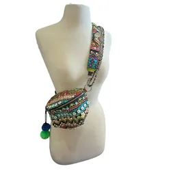 Boho Embellished Fanny Pack Crossbody Bag