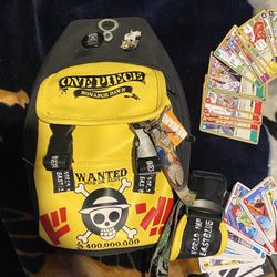 One Piece Collection Cards Bag And Figured 