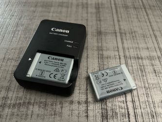 Canon CB-2LH charger with two batteries