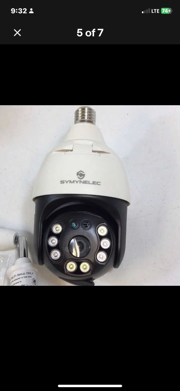 1. OPEN BOX. SYMYNELEC P4 WIRELESS WIFI SECURITY SMART BULB CAMERA OPEN BOX