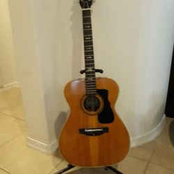 Vintage Ventura Bruno V-12 Dreadnought Acoustic Guitar Natural 