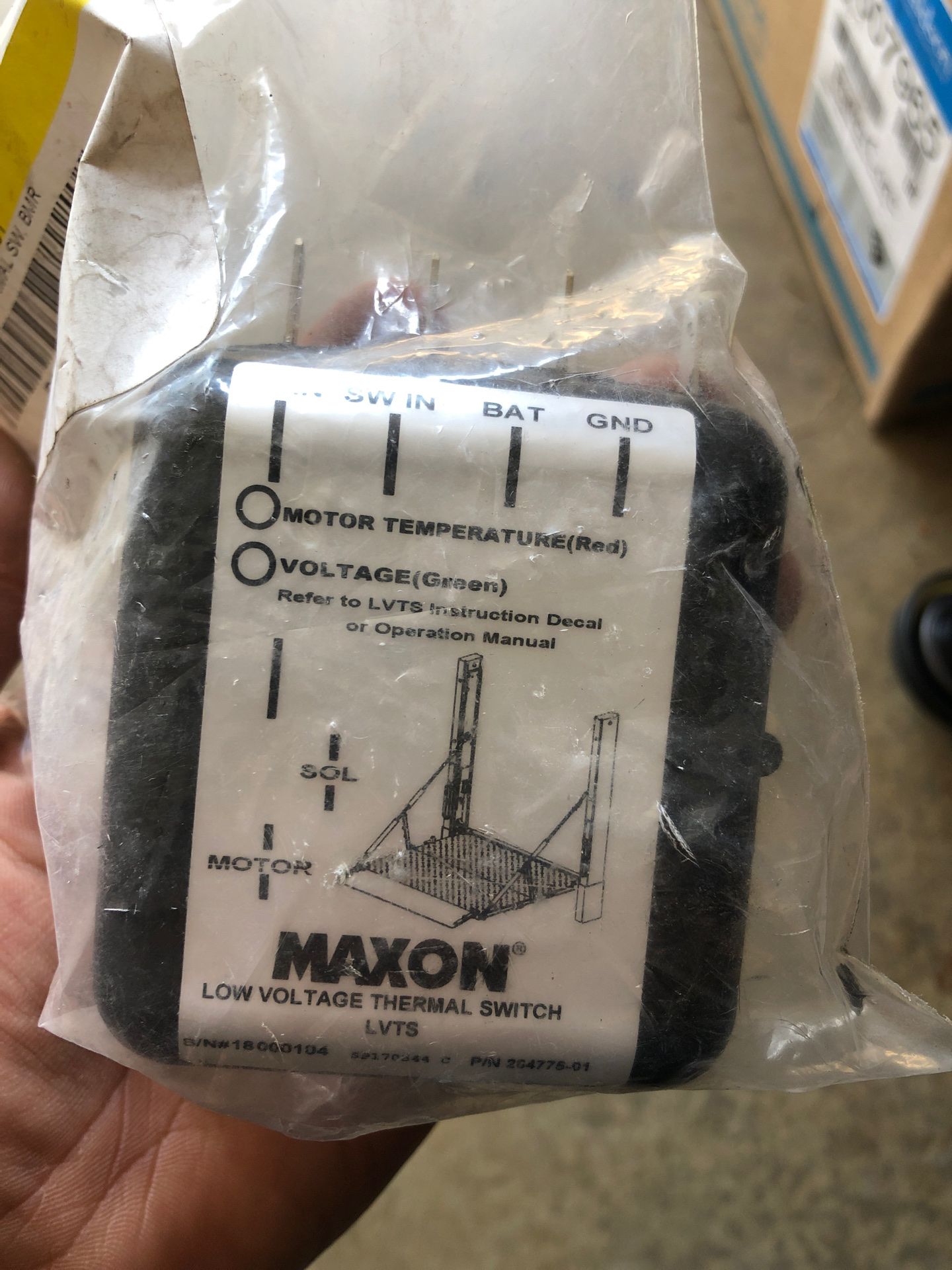 Maxon LOW VOLT THERMAL SWITCH BMR