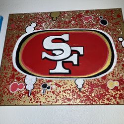 San Francisco 49ers Hand Painted Canvas