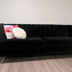Black And Gold Velvet Sofa