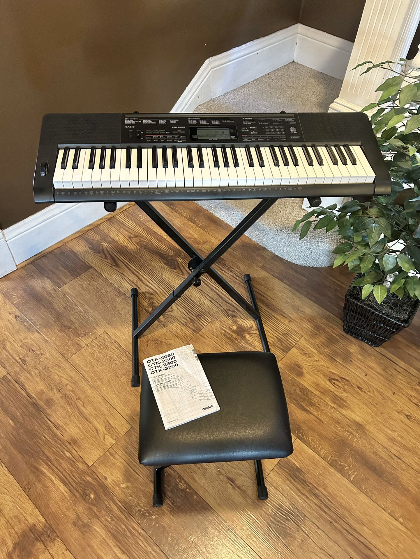Casio CTK 3200 Keyboard With Stand & Seat 