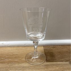 Vintage Etched Whine Glasses 