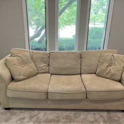 Beige Microfiber Couch