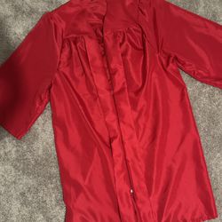RED GRADUATION GOWN