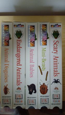 Set of 5 Amazing Animals VHS