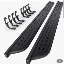 Chevy Silverado Extended Cab Running Boards 2019 to 2026 Black