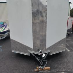 8.5x24ft Enclosed Vnose Trailer Brand New Moving Storage Cargo Traveling ATV UTV SXS RZR Hauling Motorcycle Bike