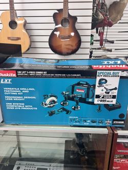 New Makita 7 Piece Combo Kit Lxt 18v