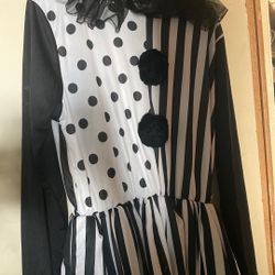 Black & White Clown Costume