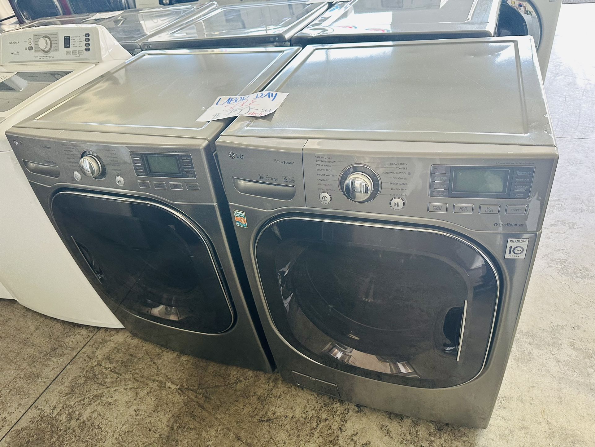 Gray Lg Front Load Electric Set