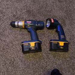Ryobi drill and flash light 