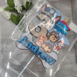 3D New Cake Toppers Paw Patrol Party Decoration 