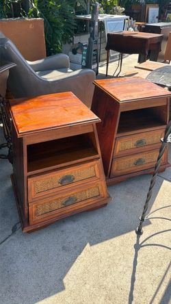 Solid wood, pyramid nightstands