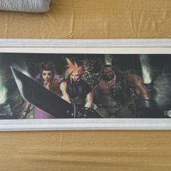 Final Fantasy 7 VII Wood Framed PC Video Game Poster