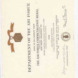 9 military awards / honorable discharge / Air Force / documents / air university