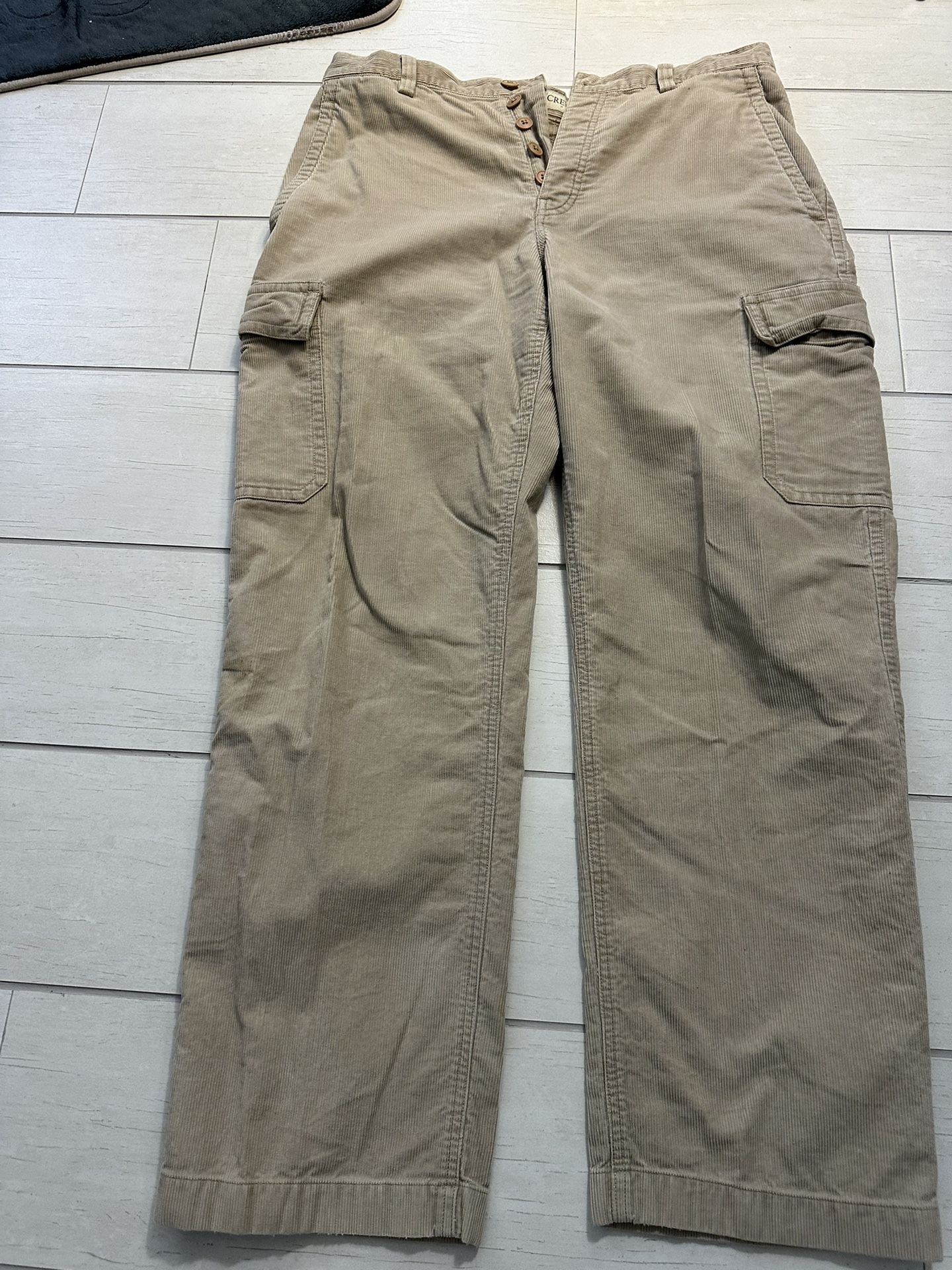 J Crew Men’s Cargo Pants Beige Size 34/32