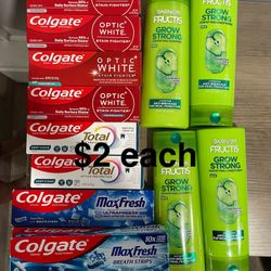 Colgate Toothpaste Fructis Shampoo And Conditioner 