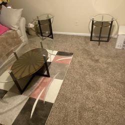 Glass Coffee Table Set