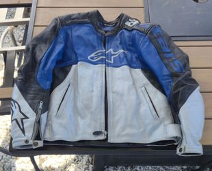 Alpinestars Stunt 2 Leather Motorcycle Jacket - Size US 38 / EU 48
